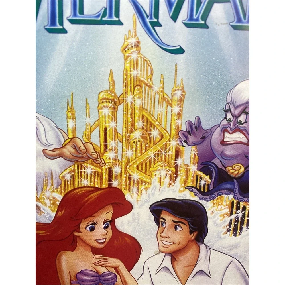 The Little Mermaid VHS Original Artwork DISNEY COLLECTIBLE BANNED PHALLIC COVER!
